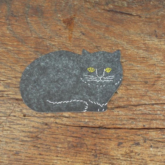 Tomotake black cat paper coaster 5 pcs