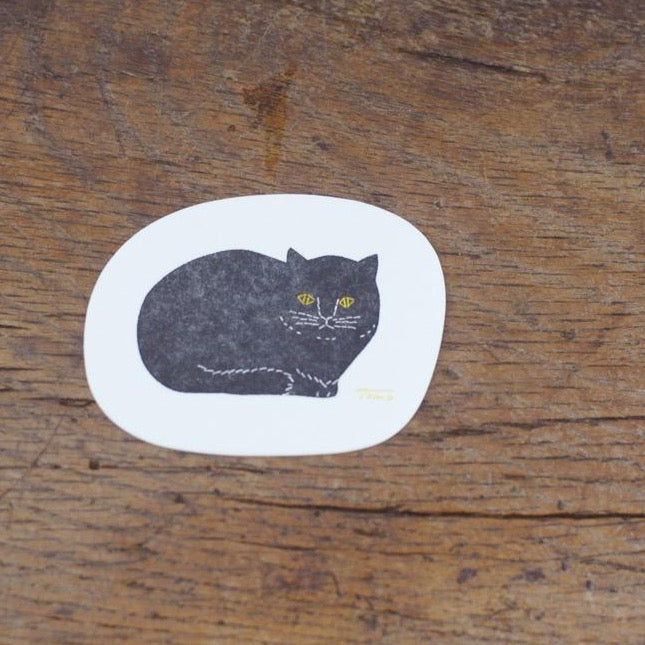 Tomotake black cat paper coaster 5 pcs