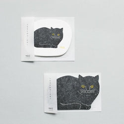 Tomotake black cat paper coaster 5 pcs