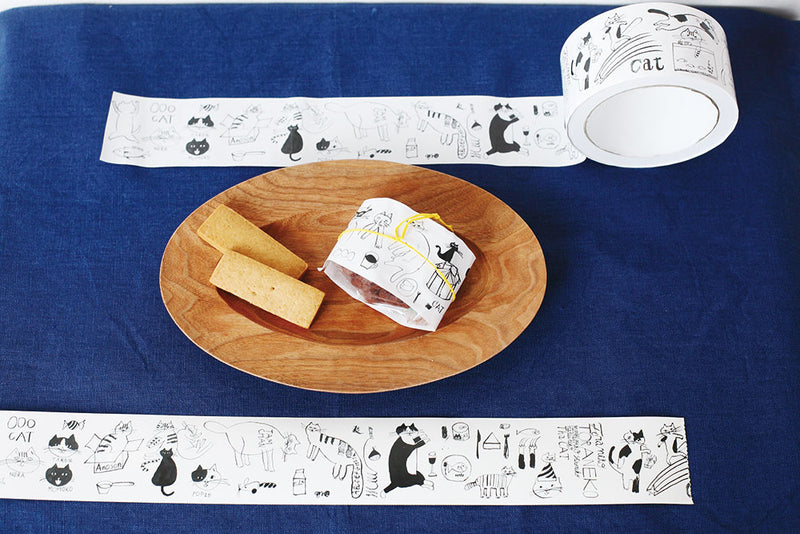 TORANEKO BON BON Kraft adhesive tape (Cat)
