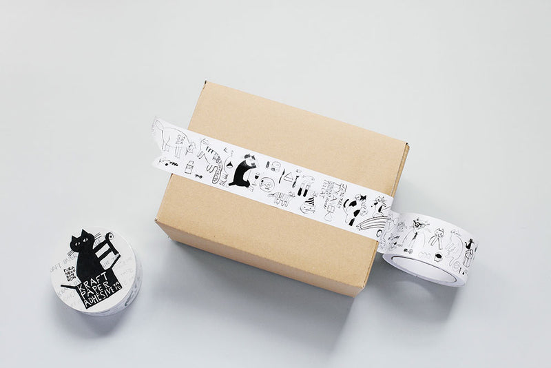 TORANEKO BON BON Kraft adhesive tape (Cat)
