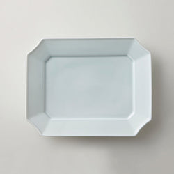 Rectangular Dish 19cm Bluish-White | mizu mizu