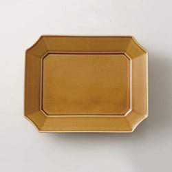 Rectangular Dish 19cm Light-Brown | mizu mizu