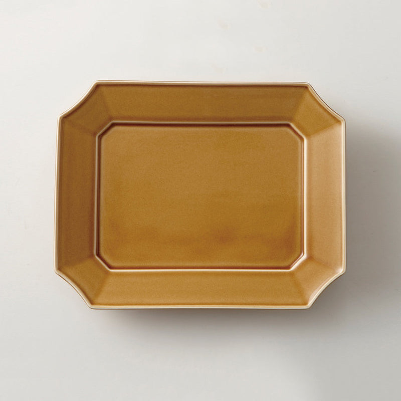 Rectangular Dish 19cm Light-Brown | mizu mizu
