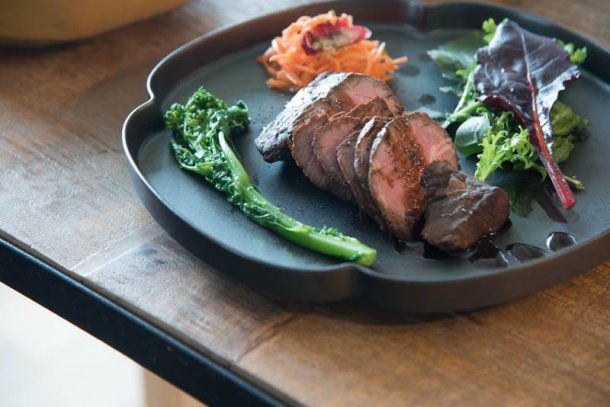 Shallow Plate with Iron Black Glaze