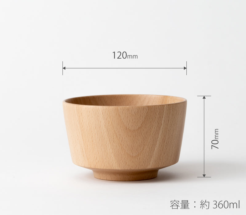 Wooden bowl M straight | European beech