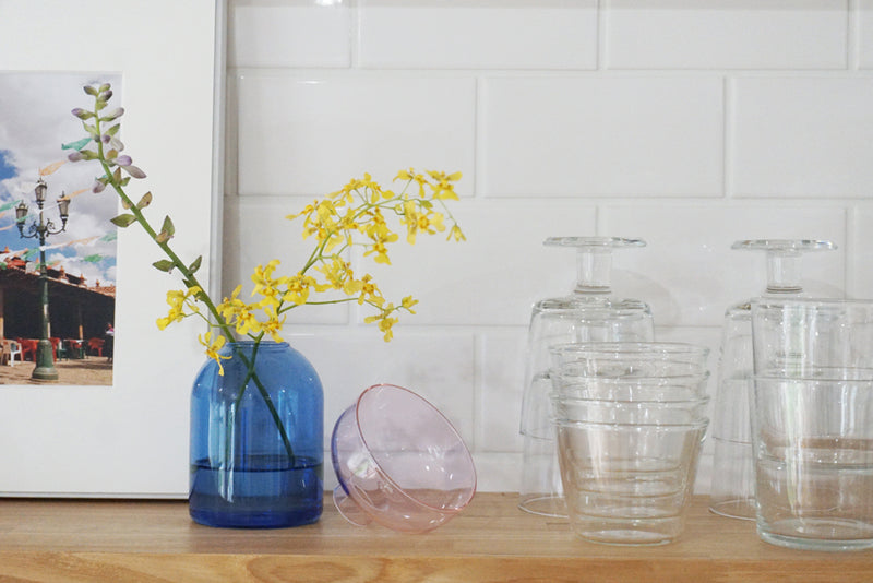 TWO TONE VASE | Square | Amber×Gray