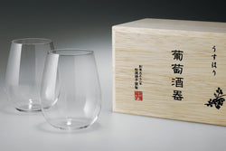 Usuhari “BUDOU SHUKI Bordeaux” with wooden box | SHOTOKU Glass