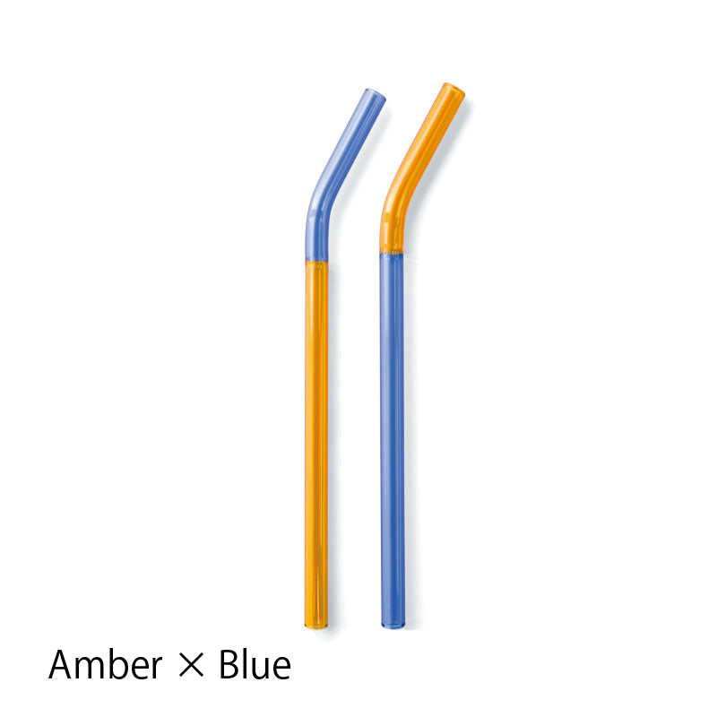 TWO TONE GLASS STRAW  amabro – ZAKKAsine