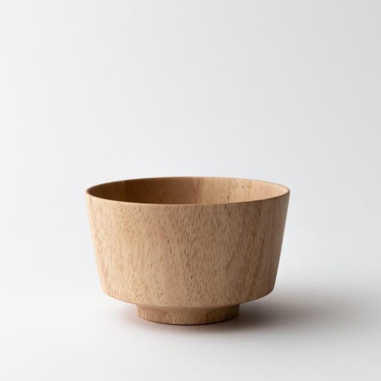Wooden bowl M straight | Rubber wood
