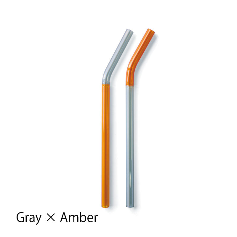 TWO TONE GLASS STRAW  amabro – ZAKKAsine