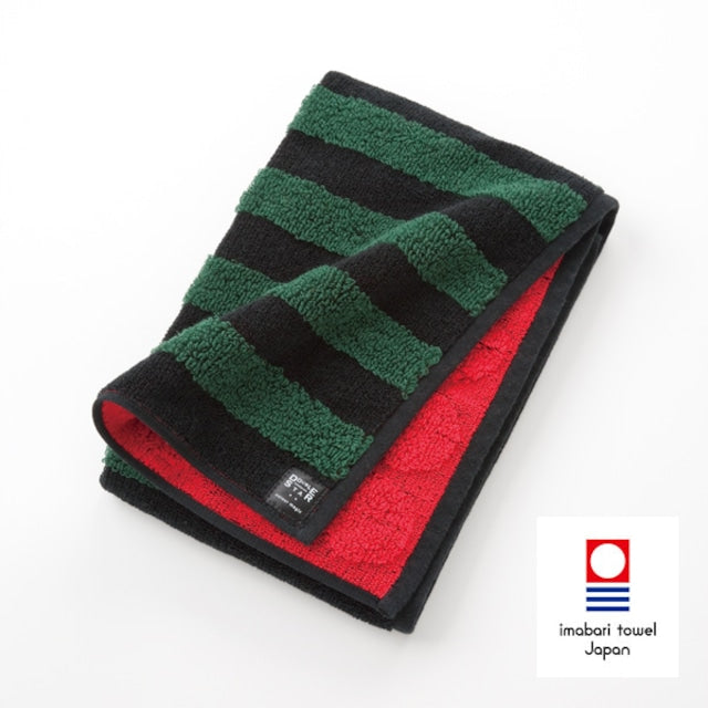 Imabari Towel | Green x Red