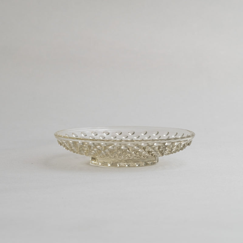 Hirota Glass Hail Bean plate | Moon