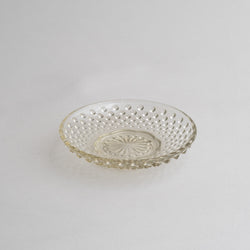 Hirota Glass Hail Bean plate | Moon