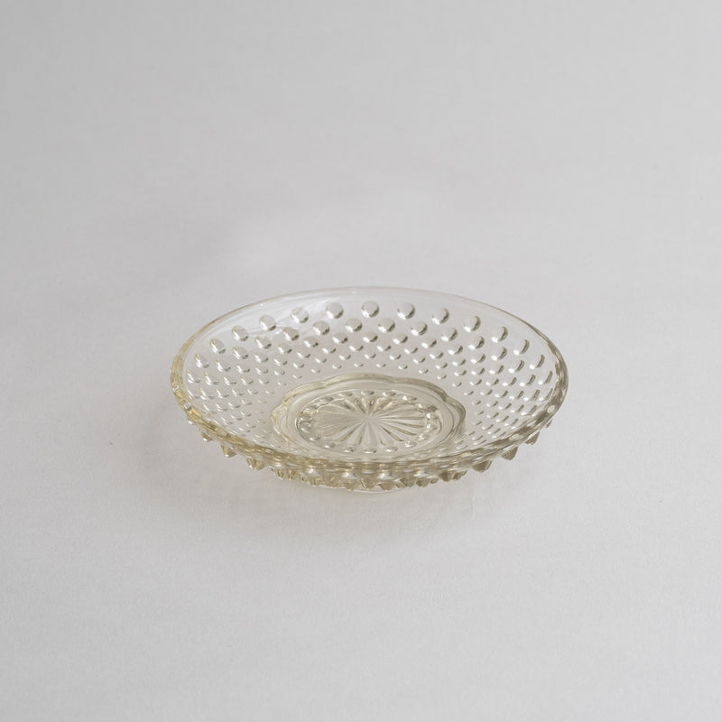 Hirota Glass Hail Bean plate | Moon