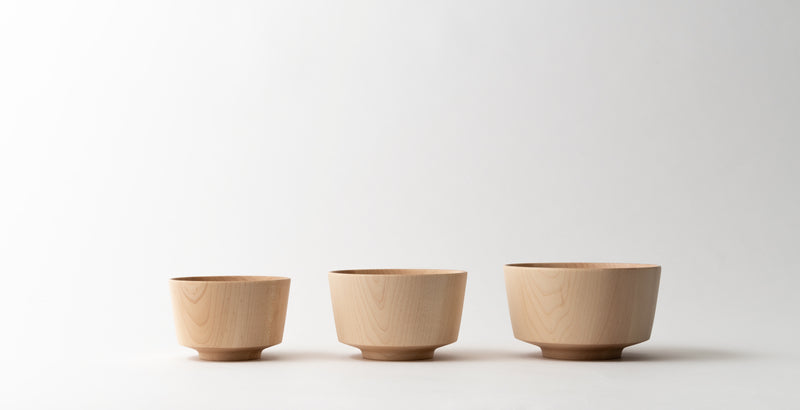Wooden bowl M straight | Rubber wood