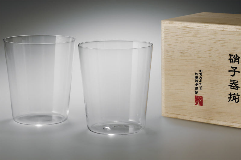 Usuhari Old Fashioned Glass L 2P w/ box  | SHOTOKU Glass
