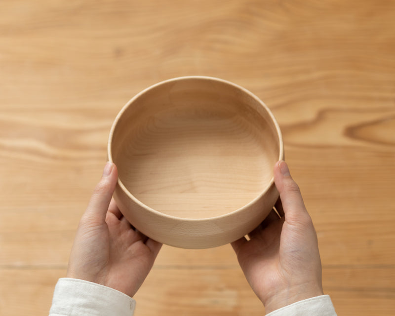 Wooden Salad Bowl L | Maple