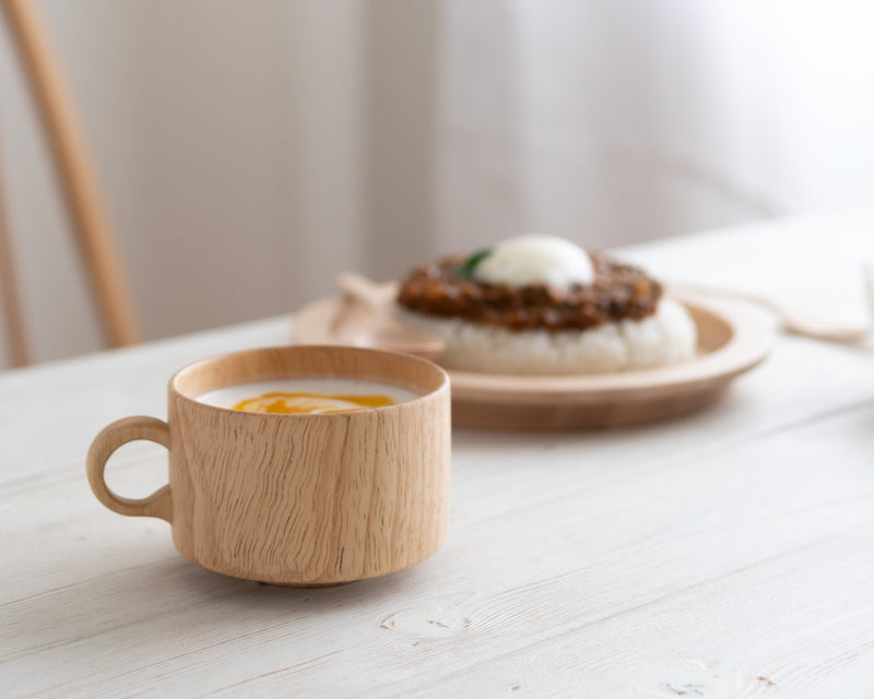 Wooden coffee cup | Rubber wood