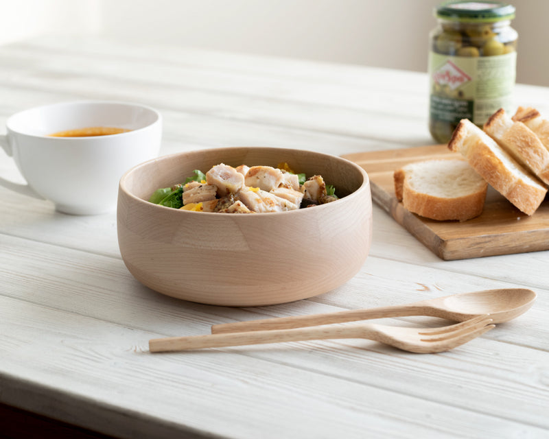 Wooden Salad Bowl L | Maple