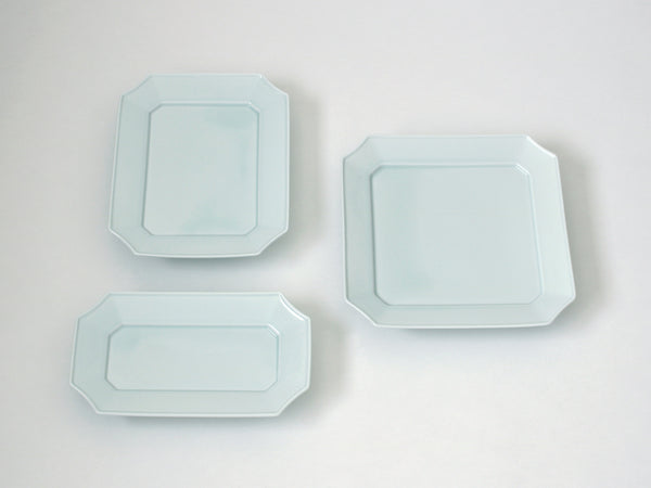 Rectangular Dish 19cm Bluish-White | mizu mizu