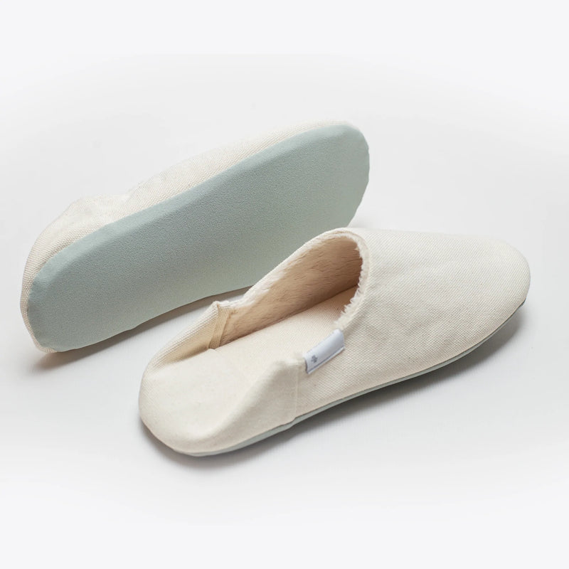 ABE Canvas Home Shoes | Wool-Lined | Natural