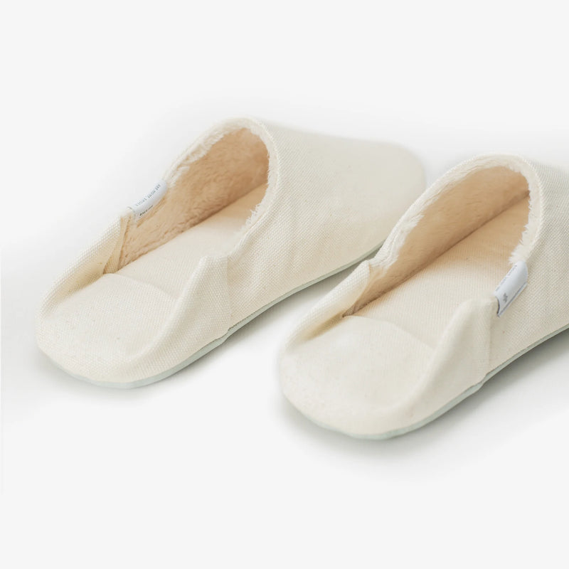 ABE Canvas Home Shoes | Wool-Lined | Natural