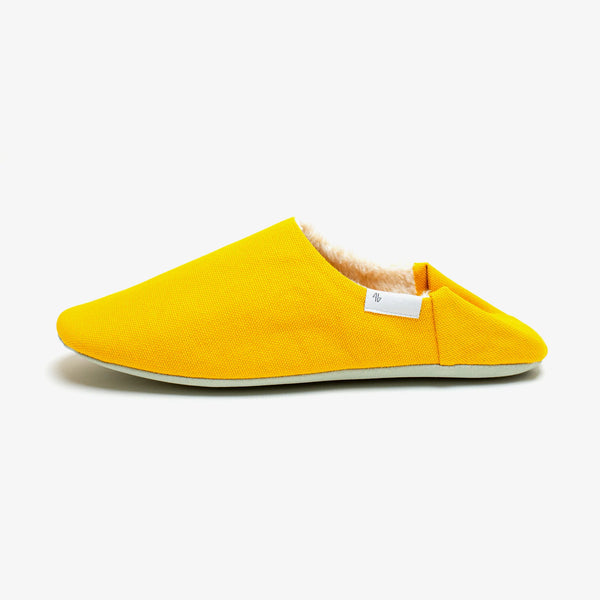 ABE Canvas Home Shoes | Wool-Lined | Mustard Yellow