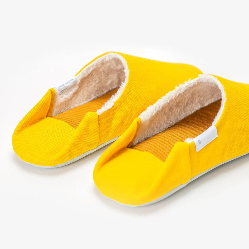 ABE Canvas Home Shoes | Wool-Lined | Mustard Yellow